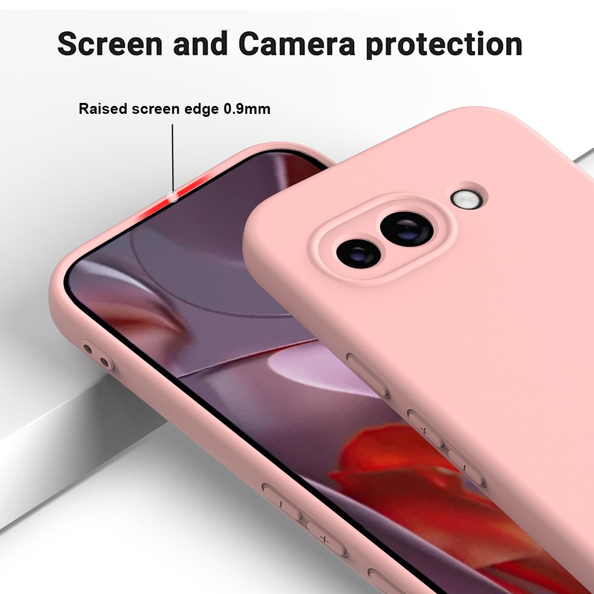Bild på Google Pixel 9a Silikonskal med Handrem - Rosa