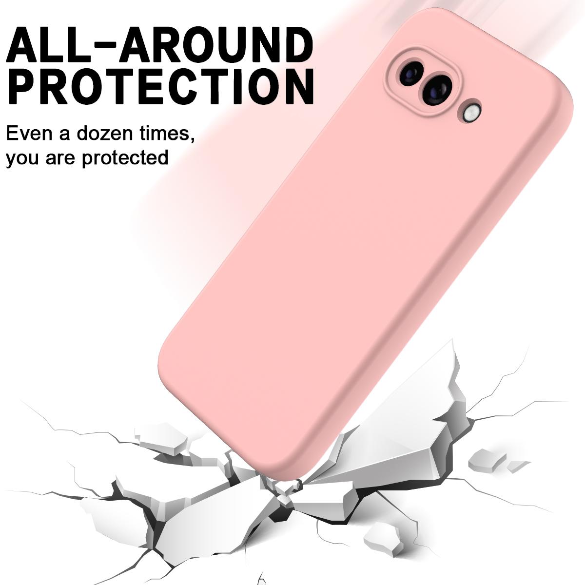 Bild på Google Pixel 9a Silikonskal med Handrem - Rosa