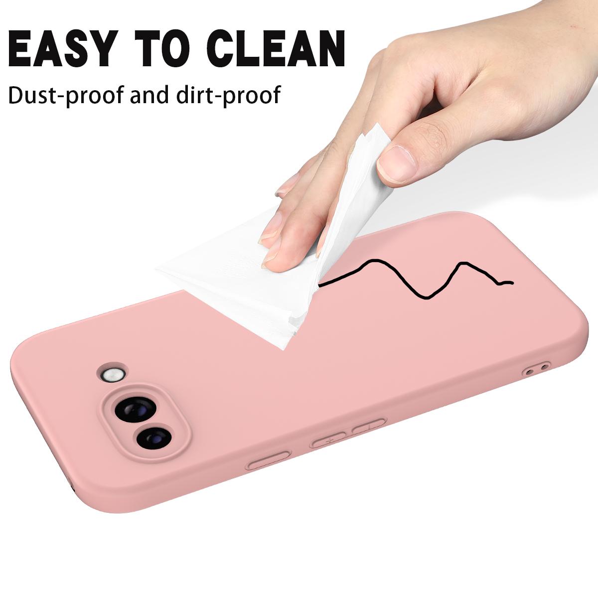 Bild på Google Pixel 9a Silikonskal med Handrem - Rosa