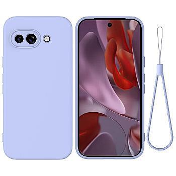 bild på Google Pixel 9a Silikonskal med Handrem - Lila