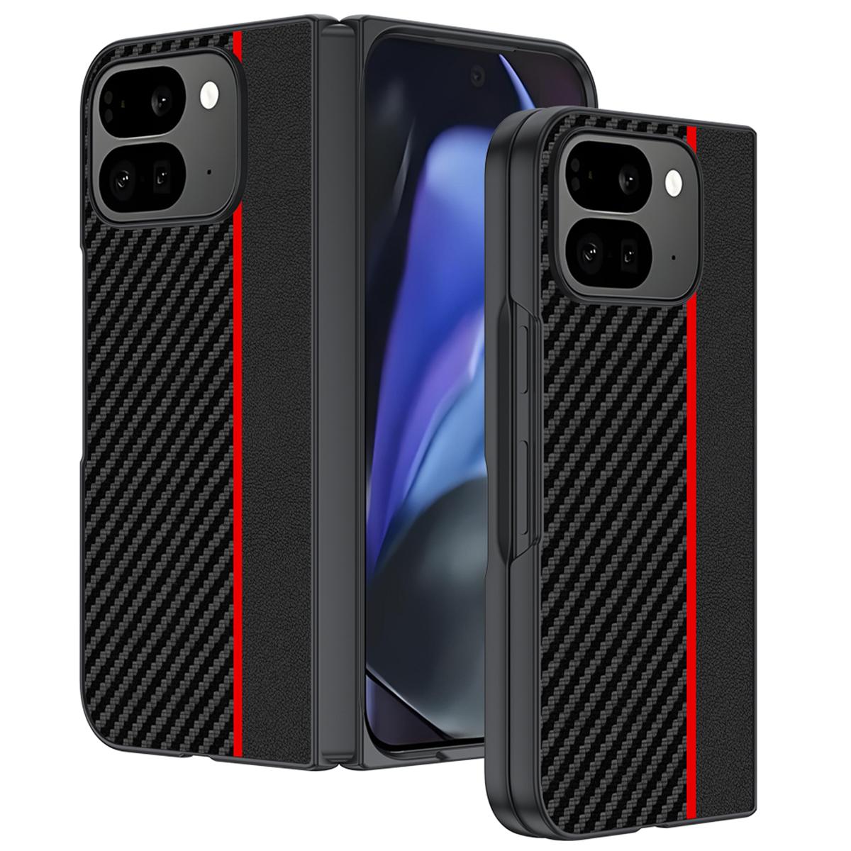 Kuva:  Google Pixel 10 Pro Kotelo Hiilikuitutekstuuri Musta/Punainen
