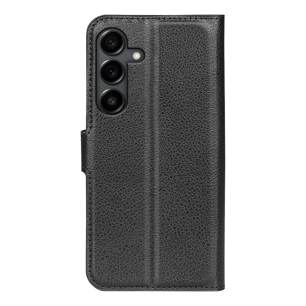 Bild på Samsung Galaxy S25 FE Litchi Textur Stötsäker Läderfodral - Svart