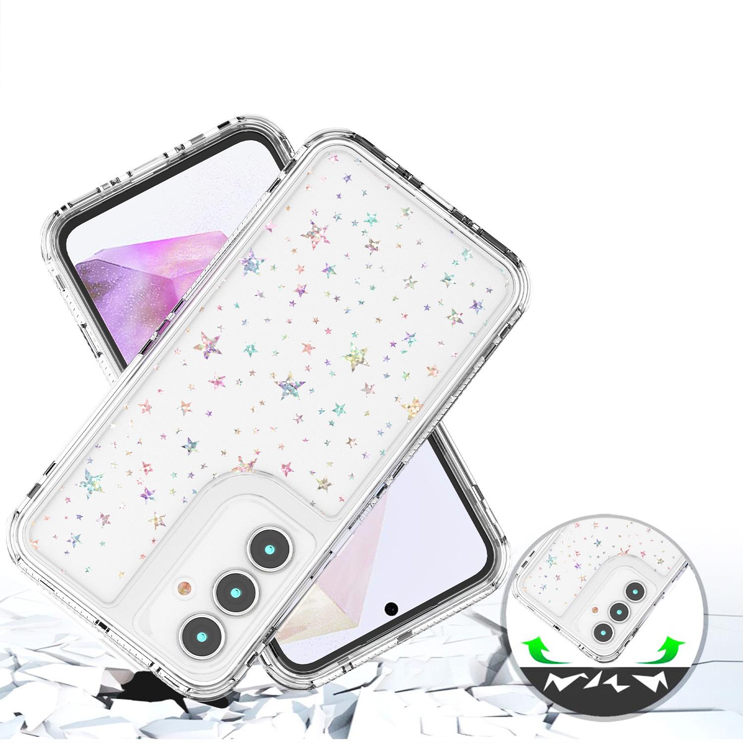 Bild på Samsung Galaxy A35 5G Skal Akryl TPU Transparent Stjärnor