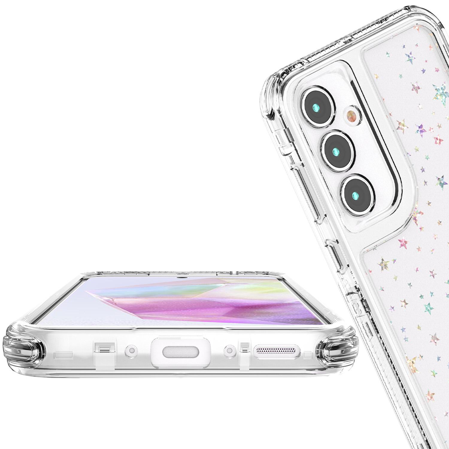 Bild på Samsung Galaxy A35 5G Skal Akryl TPU Transparent Stjärnor