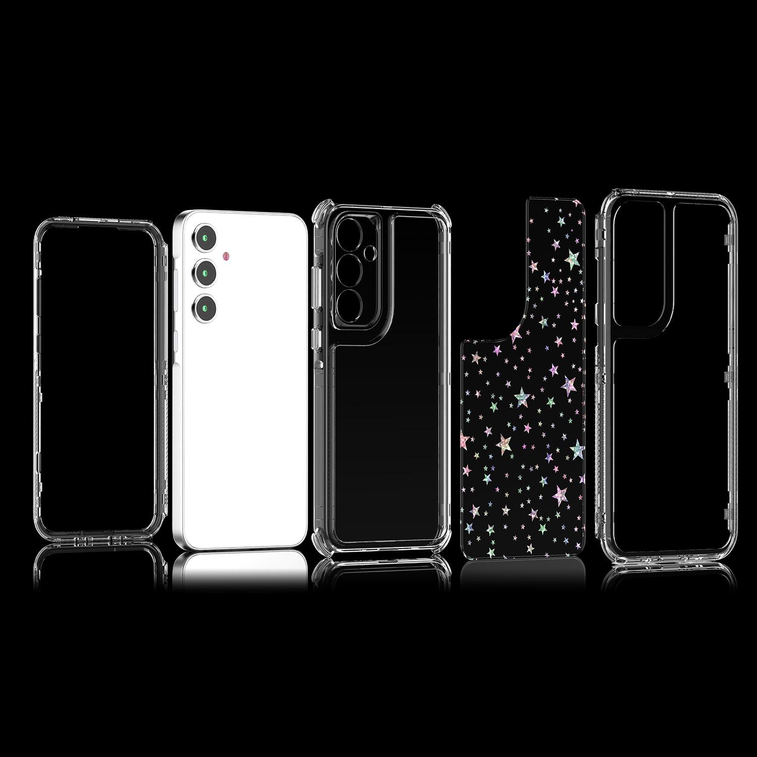 Bild på Samsung Galaxy A35 5G Skal Akryl TPU Transparent Stjärnor