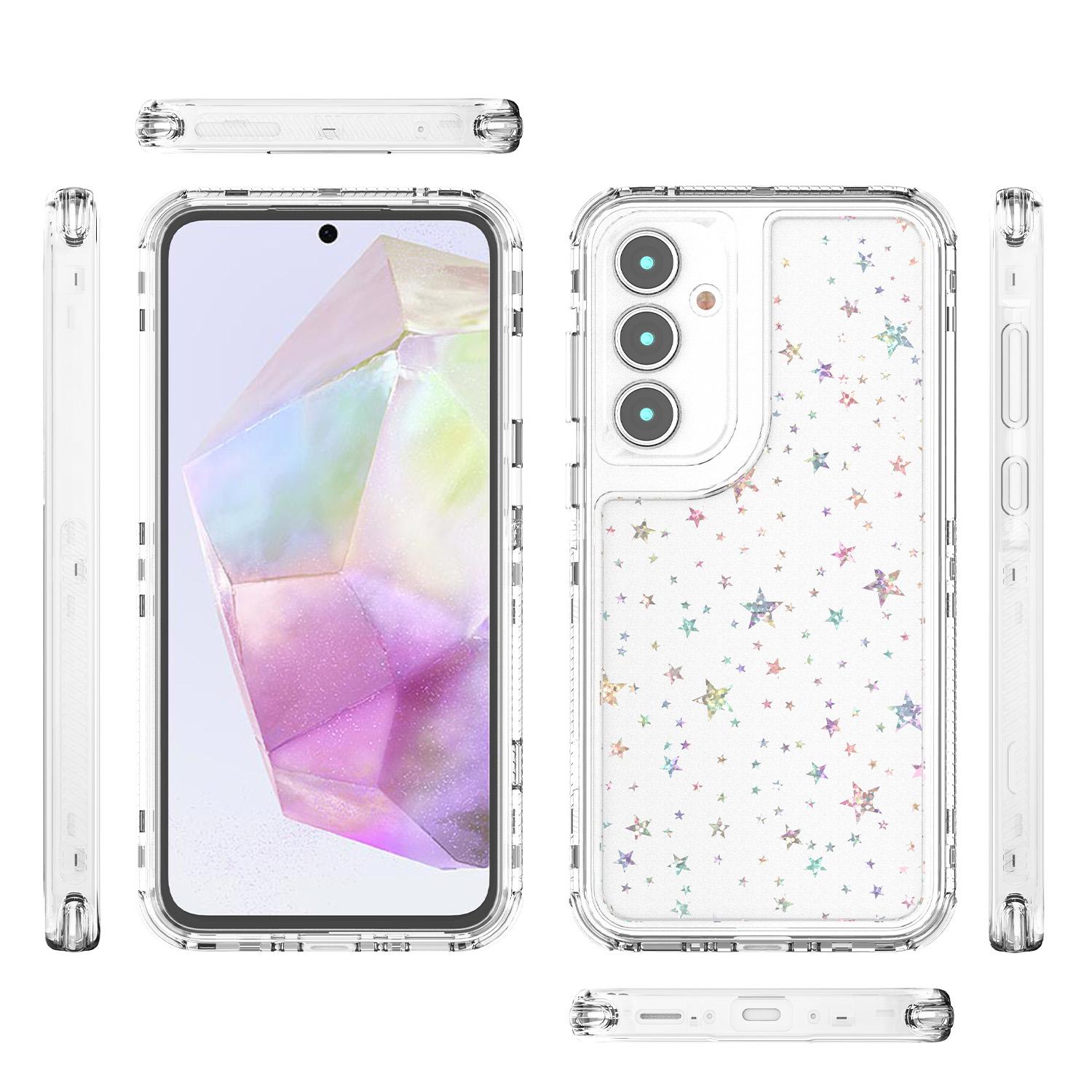 Bild på Samsung Galaxy A35 5G Skal Akryl TPU Transparent Stjärnor