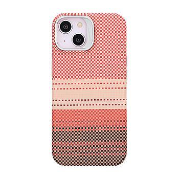 bild på iPhone 13/14 Skal med Magsafe  Randig Orange