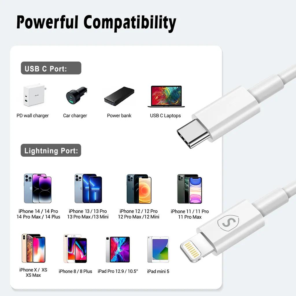 Zdjęcie produktu SiGN Kabel USB-C do Lightning 2.4A, 1m - Biały