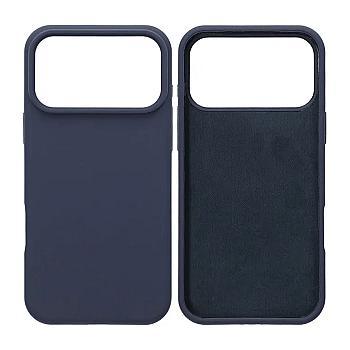 bild på Etui na telefon z miękkiego silikonu do iPhone 17 Pro Max - Ciemnoniebieski