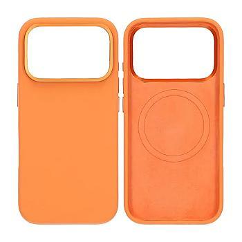 bild på Etui silikonowe MagSafe z podstawką do iPhone 17 Pro Max - pomarańczowe