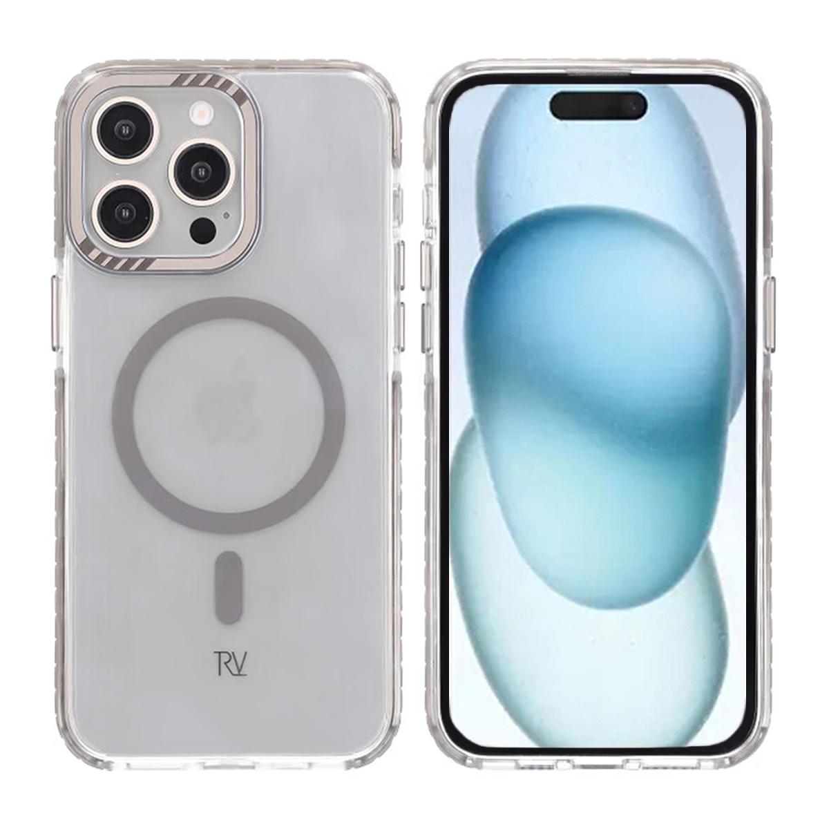 Bild von iPhone 15 Pro Max Rvelon Handyhülle Magnet Verstärkt - Grau