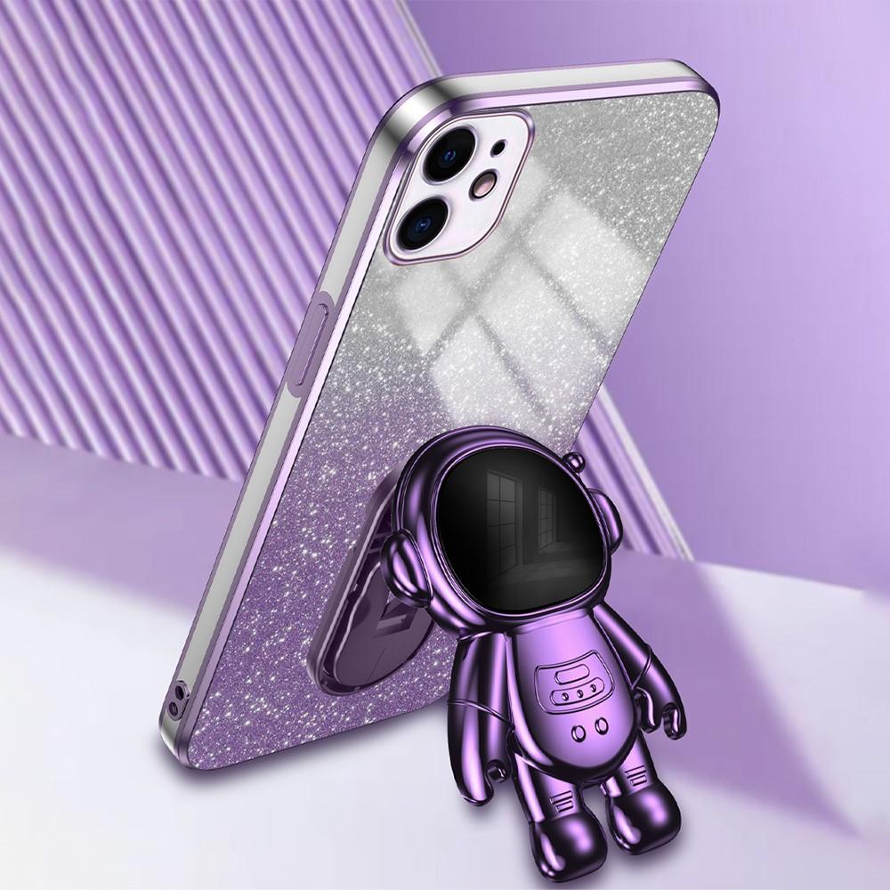 Bild på iPhone 12  Skal Astronaut PC+TPU med Stativ - Lila