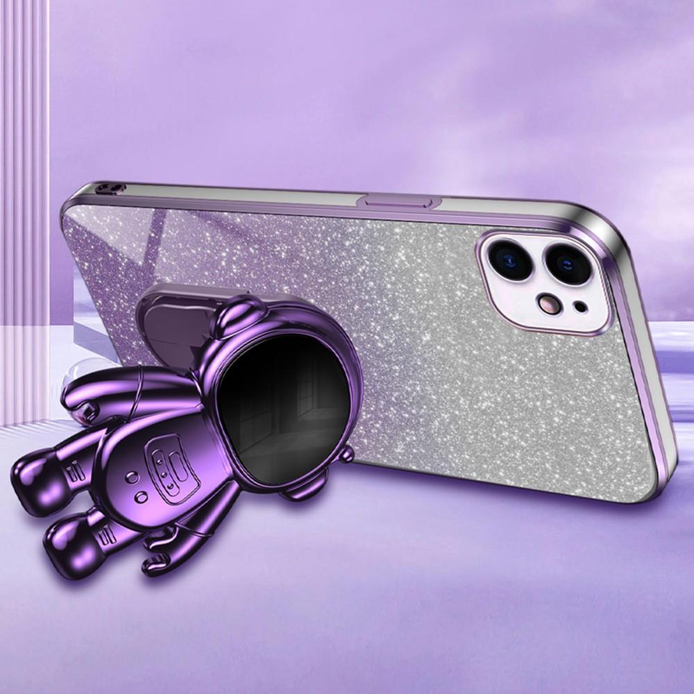 Bild på iPhone 12  Skal Astronaut PC+TPU med Stativ - Lila