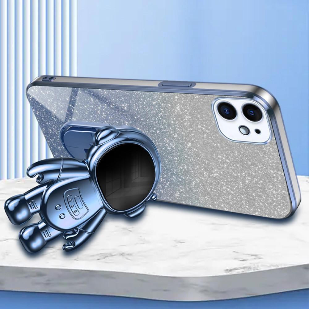 Bild på iPhone 12 mini Stöttåligt Skal Astronaut Ställ Blå