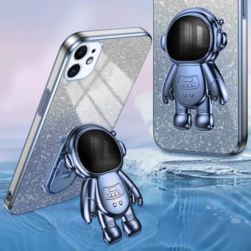 Bild på iPhone 12 mini Stöttåligt Skal Astronaut Ställ Blå