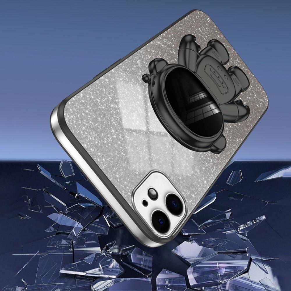 Bild på iPhone 12 mini Stöttåligt Astronautskal med Ställ - Svart