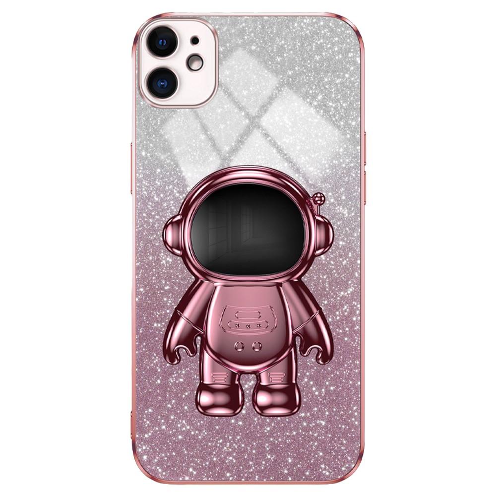 Bild på iPhone 12 mini Skal Stötsäkert Astronaut Ställ Rosa