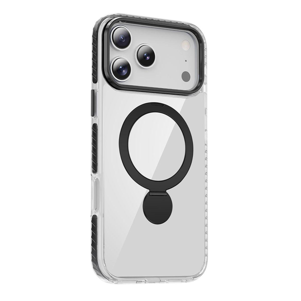 Bild på Skal Magsafe till iPhone 17 Pro Max - Transparent svart med ringstativ