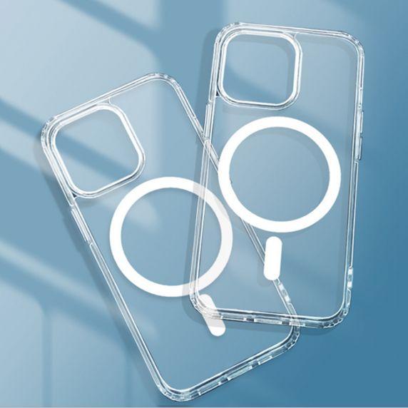 bild på iPhone 13 Mini Clear PC Magnetic Wireless Charging Case Transparent