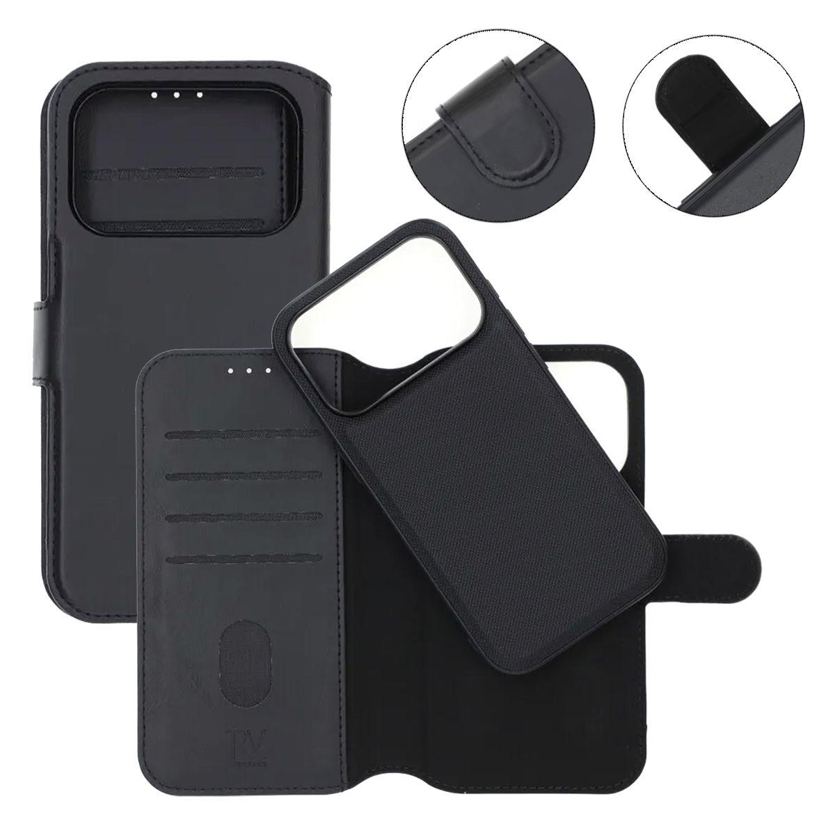 Bild von Rvelon Brieftaschenhülle mit Magnet für iPhone 17 Pro Max - Schwarz