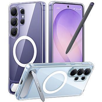 bild på Samsung Galaxy S26 Ultra Ostand L1 Magnetiskt Skal med Stativ - Transparent