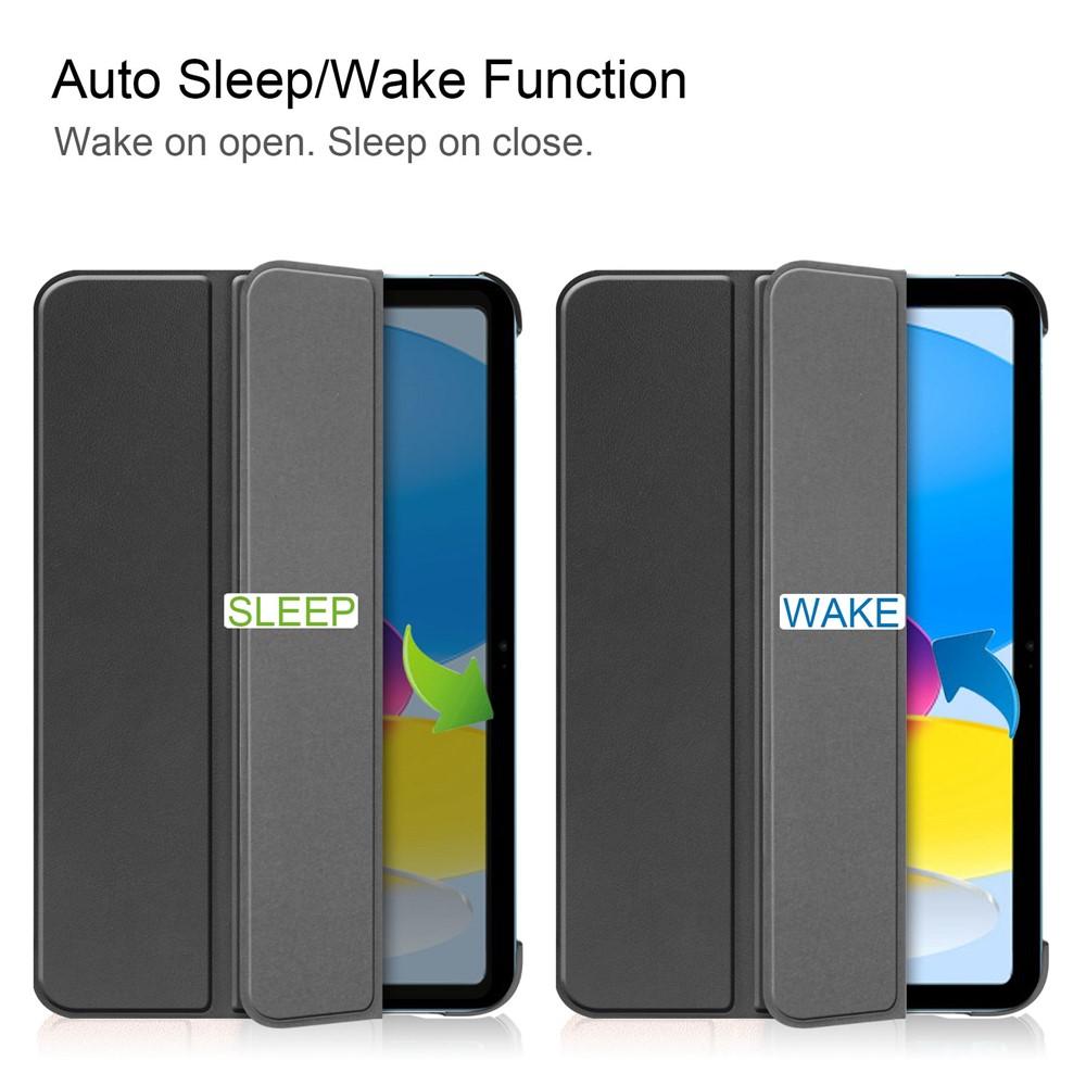 Bild på iPad (2025/2022) PU Läderfodral Stöttåligt Svart