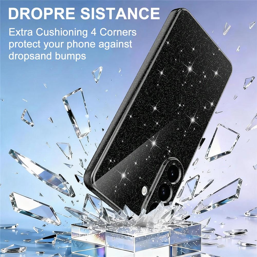 Kuva:  Samsung Galaxy S26 Magneettinen Glitterkotelo hihnalla - Musta