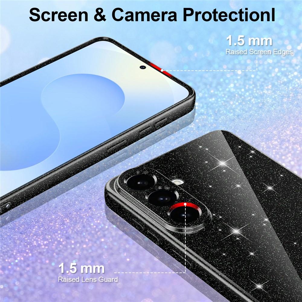 Kuva:  Samsung Galaxy S26 Magneettinen Glitterkotelo hihnalla - Musta