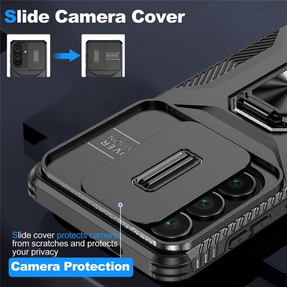 Kuva:  Samsung Galaxy S26 Suojakuori Camshield Teline TPU + PC Musta