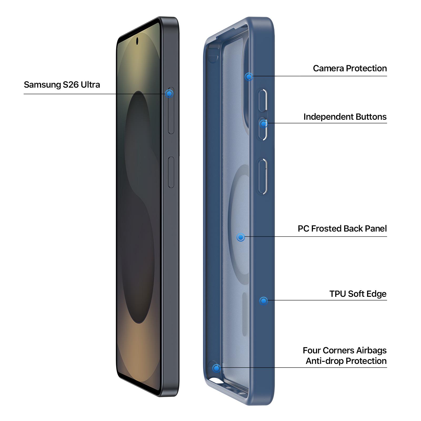 Bild på Samsung Galaxy S26 Ultra Magnetiskt Skal Yind Series - Mörkblå