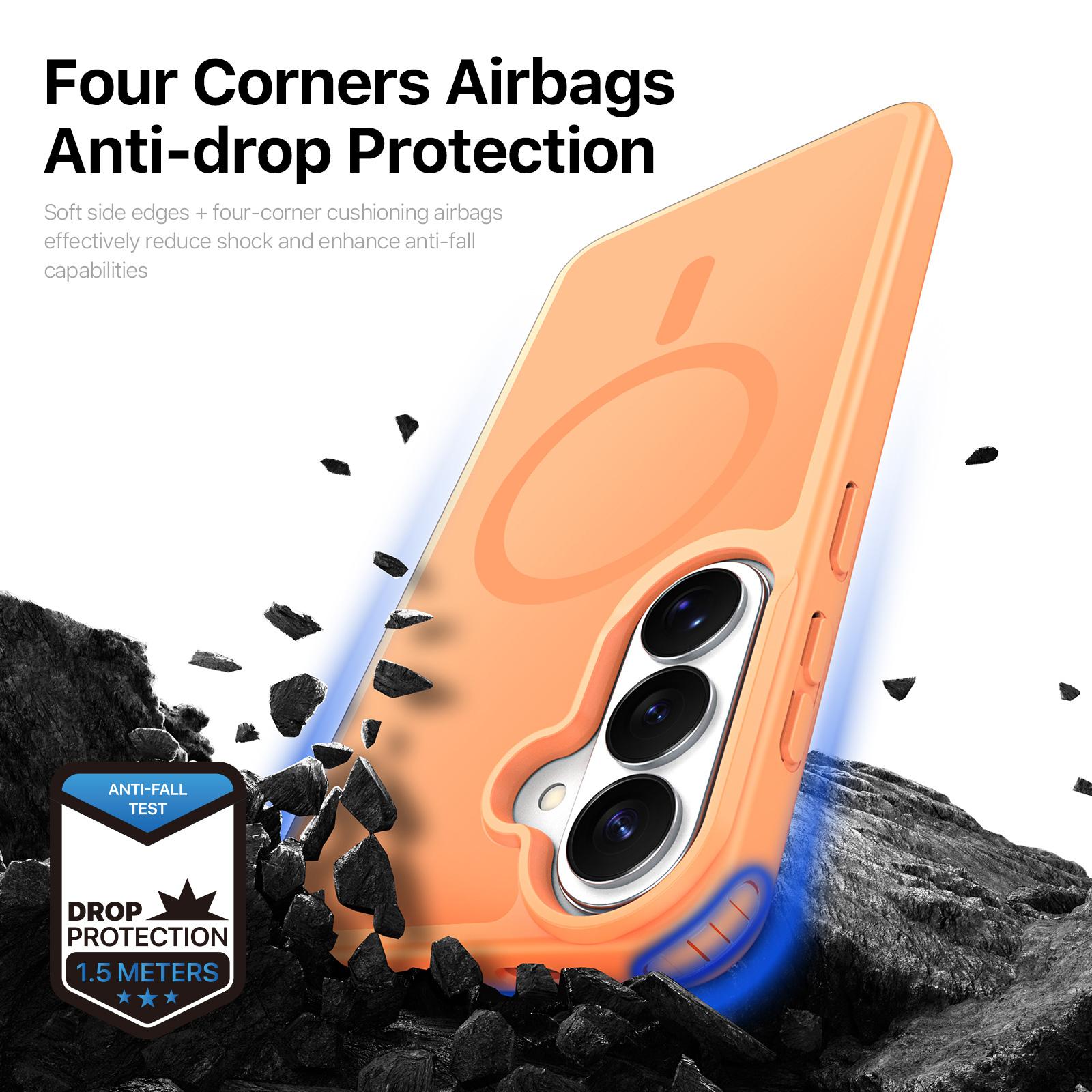 Kuva:  Yind-sarjan magneettikotelo PC+TPU Samsung Galaxy S26:lle - Oranssi