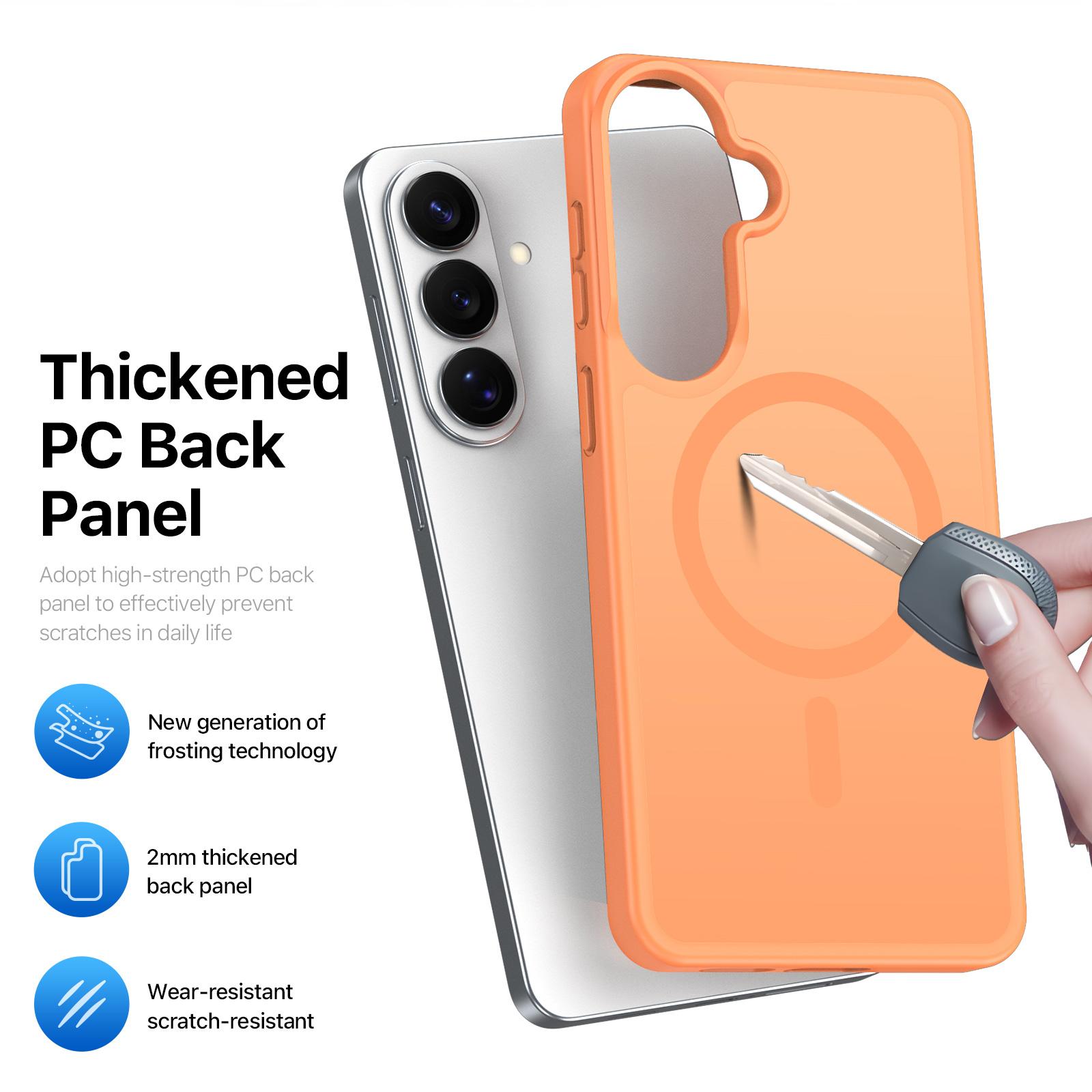 Kuva:  Yind-sarjan magneettikotelo PC+TPU Samsung Galaxy S26:lle - Oranssi