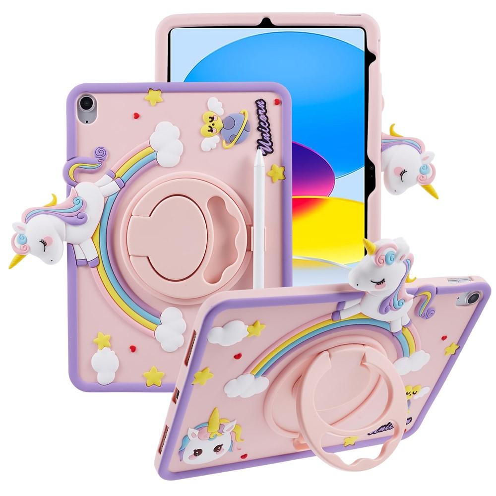 Bild på iPad (2025/2022) Silikonskal med Ställ, Söt Hästmotiv