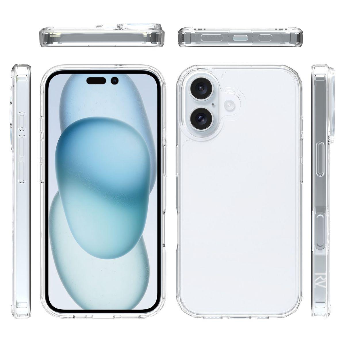 Pilt tootest iPhone 16 Telefoniümbris Löögikindel Rvelon - Läbipaistev