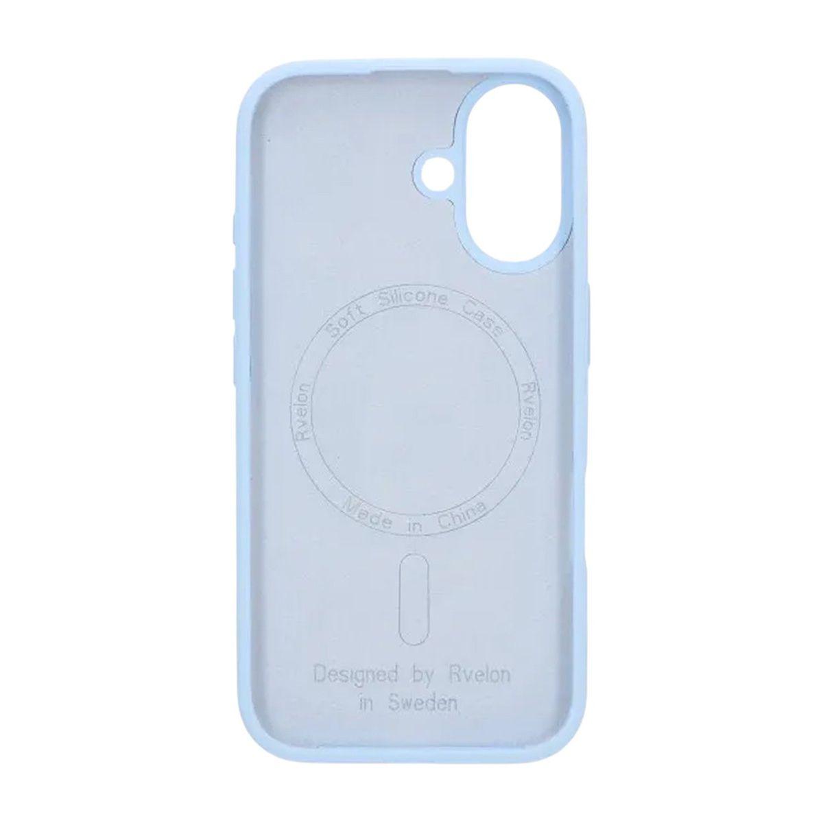 Pilt tootest Rvelon telefoniümbris Silikon MagSafe iPhone 16 jaoks - Hele sinine