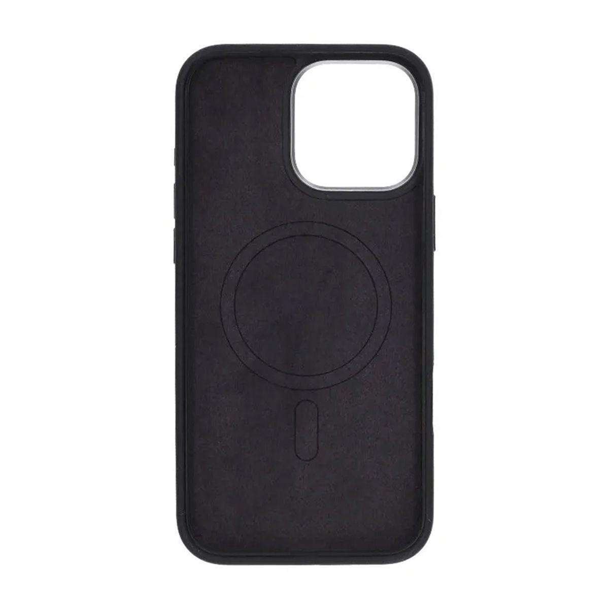 Pilt tootest Silikoonist telefonikorpus iPhone 15 Pro Max - Must koos kaamera kaitsega