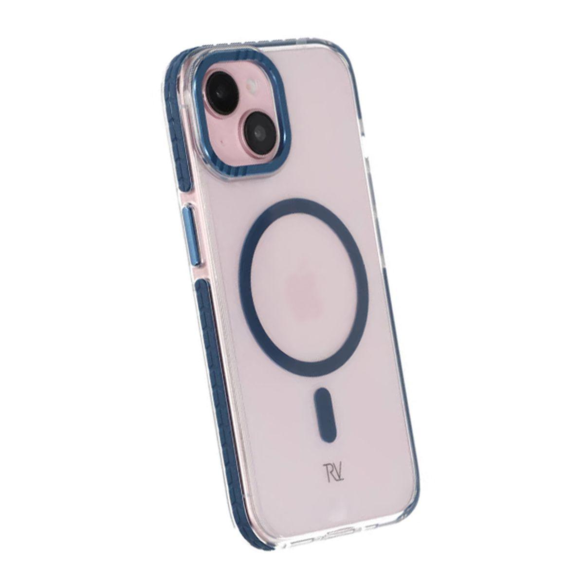 Pilt tootest iPhone 15 Rvelon Telefonikaaned Magnet Tugevdatud - Sinine