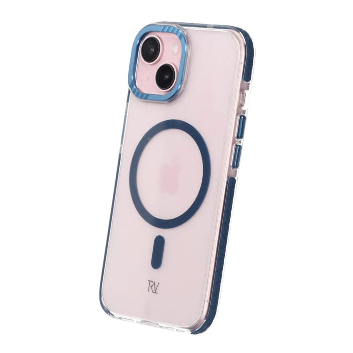 Pilt tootest iPhone 15 Rvelon Telefonikaaned Magnet Tugevdatud - Sinine