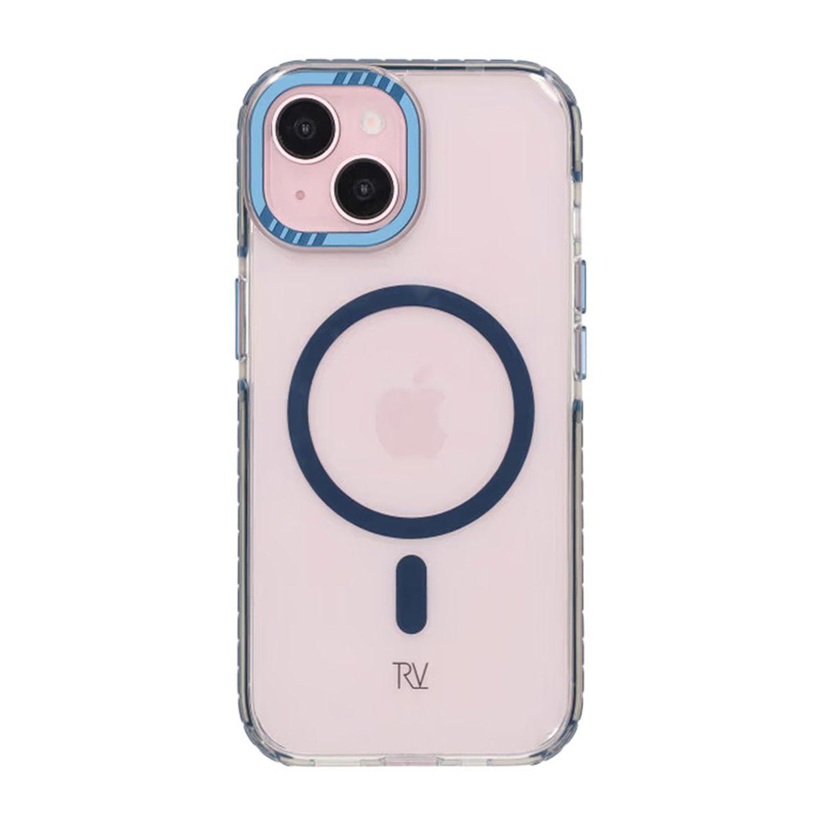 Pilt tootest iPhone 15 Rvelon Telefonikaaned Magnet Tugevdatud - Sinine