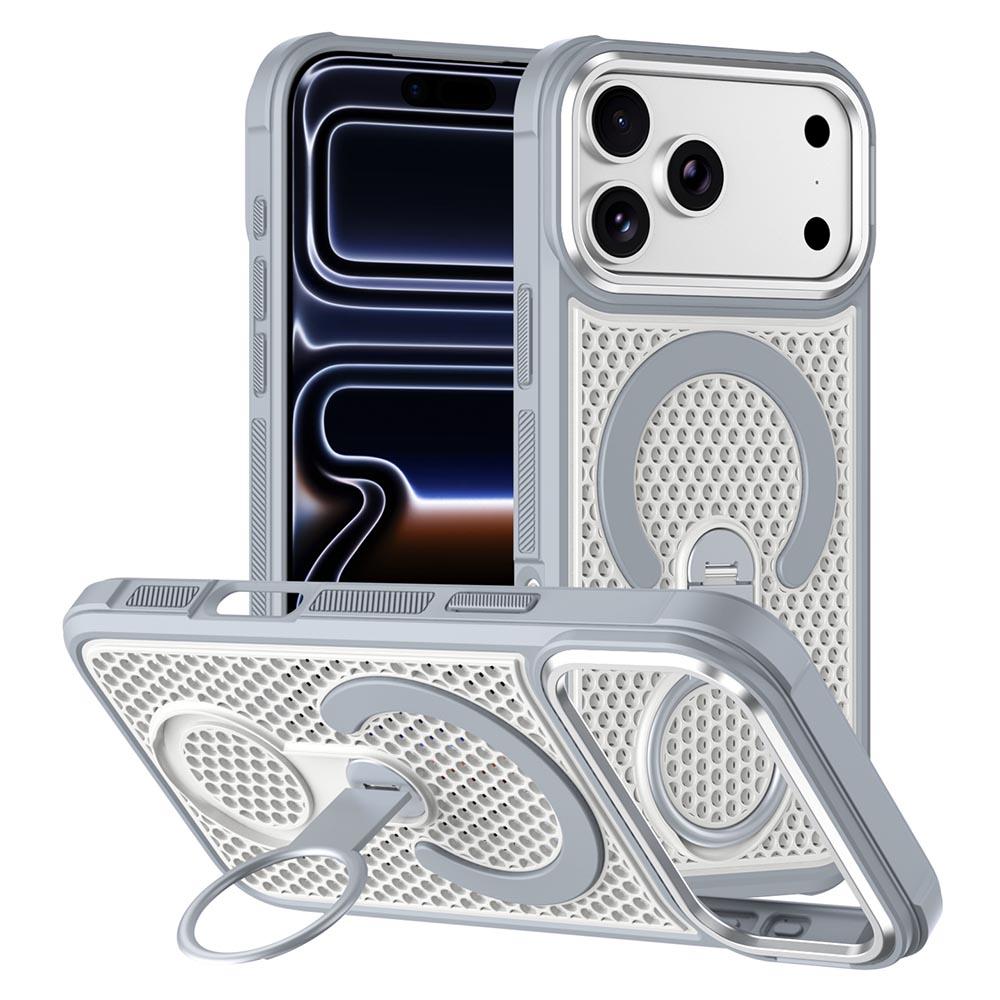 Bild von iPhone 17 Pro Max Magnetische Hülle mit 360° Ringständer - Weiß