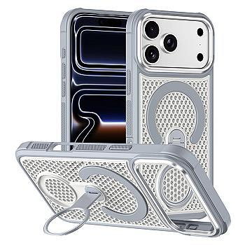 bild på iPhone 17 Pro Max Magnetische Hoes met 360° Ringstandaard - Wit