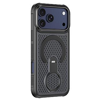bild på iPhone 17 Pro Max Magnetische Hoes met 360° Ringstandaard Magsafe - Zwart