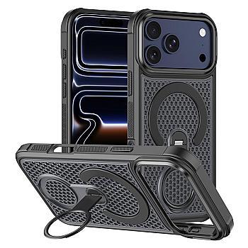 bild på Magnetyczne etui iPhone 17 Pro Max z obrotowym pierścieniem 360° Magsafe - Czarny