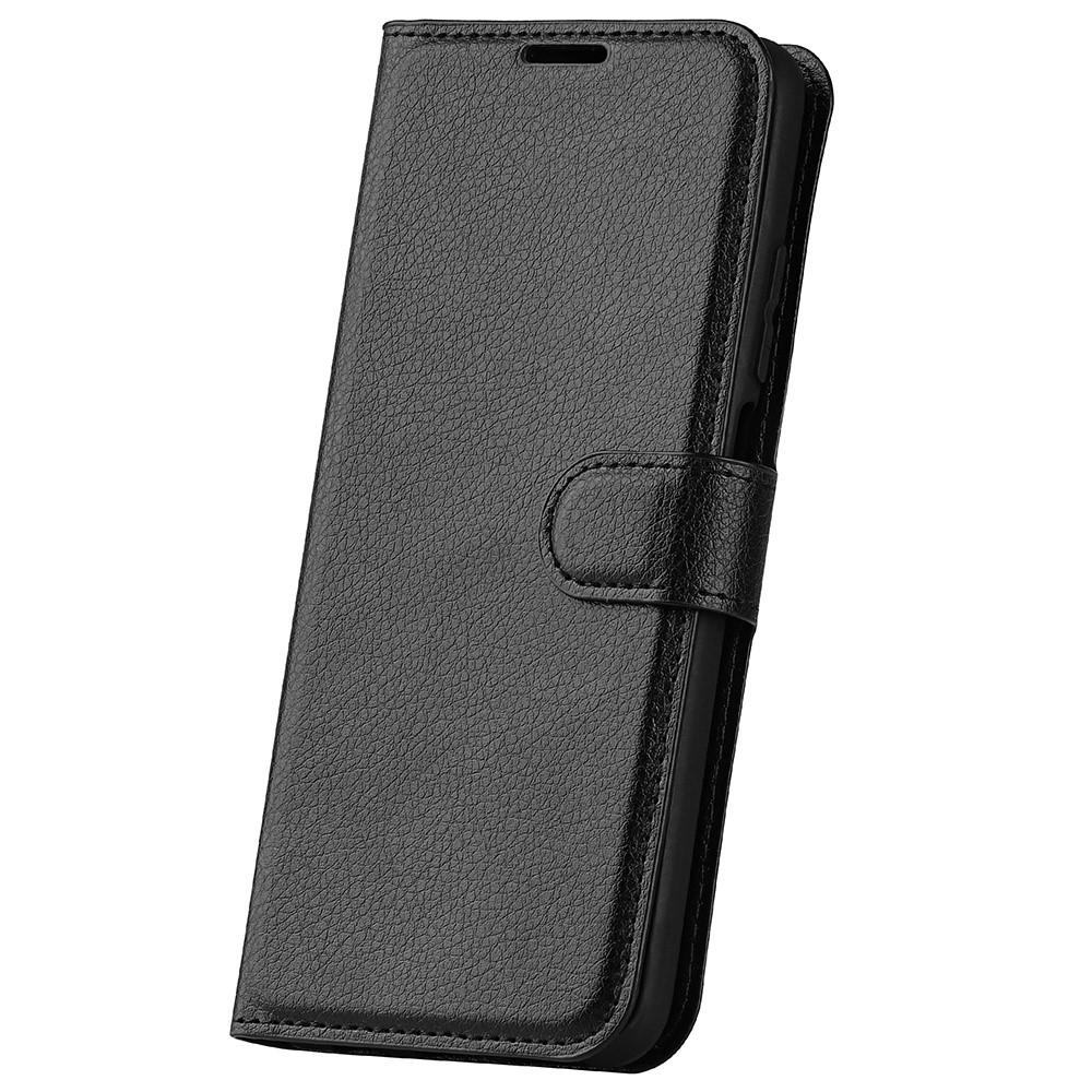 Obrázek produktu iPhone 14 peněženkové pouzdro Litchi textura černá