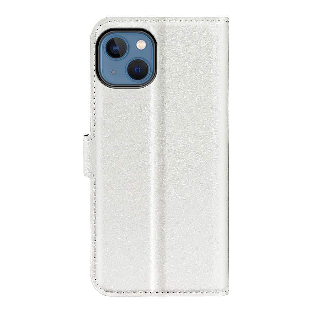 Obrázek produktu iPhone 14 Pouzdro na peněženku z PU kůže, Litchi, bílá