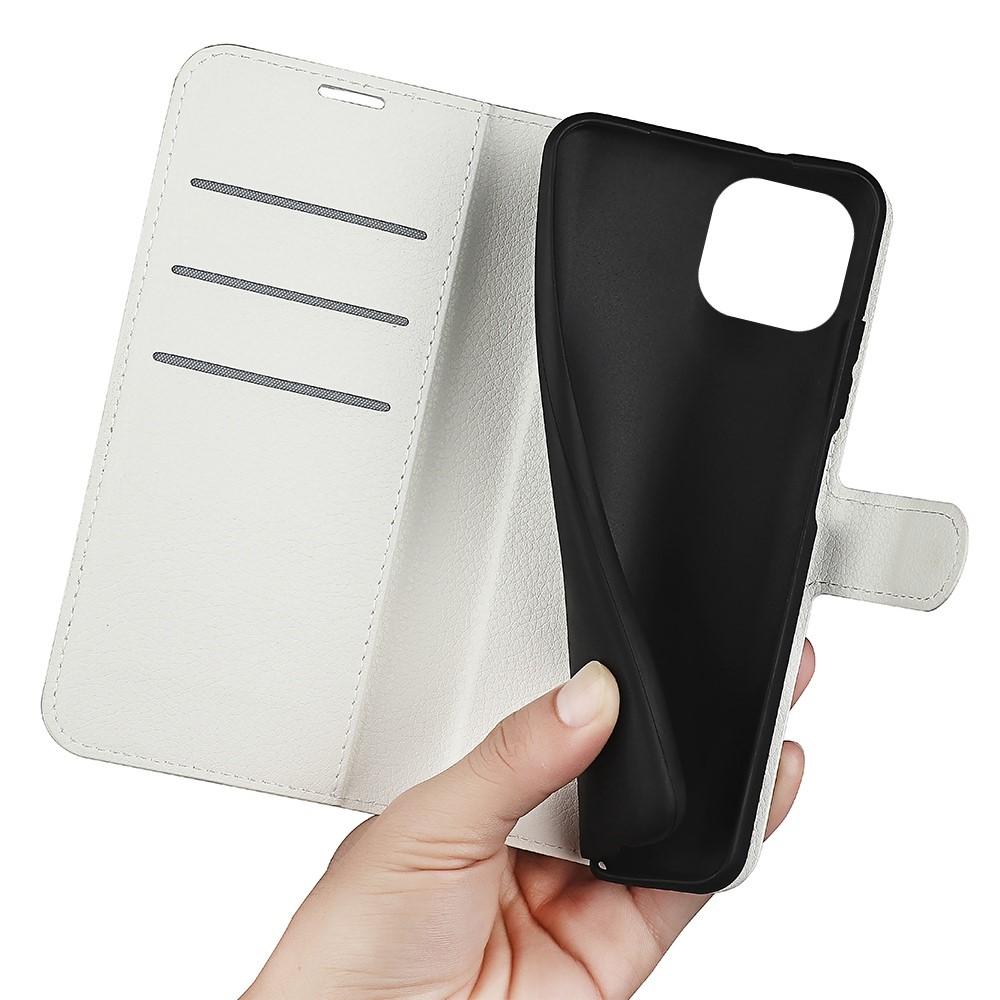Obrázek produktu iPhone 14 Pouzdro na peněženku z PU kůže, Litchi, bílá