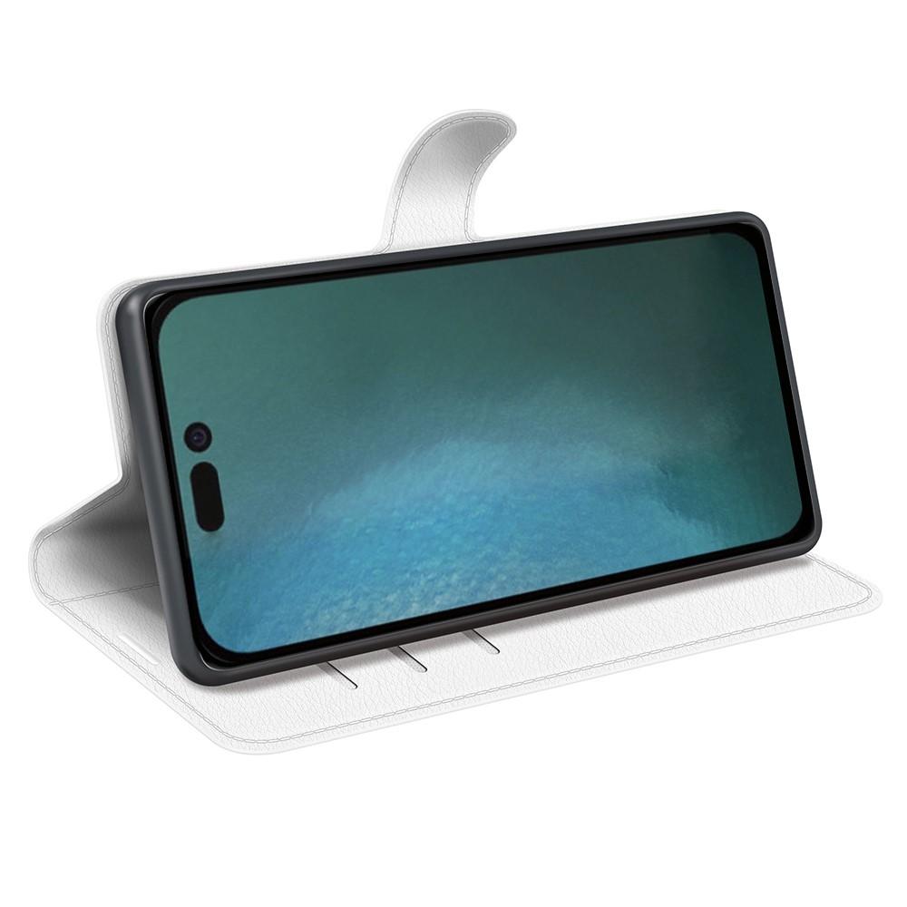 Obrázek produktu iPhone 14 Pouzdro na peněženku z PU kůže, Litchi, bílá