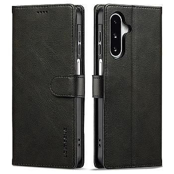 bild på Peněženkové pouzdro pro Samsung Galaxy A17 5G/4G z PU kůže - Černé