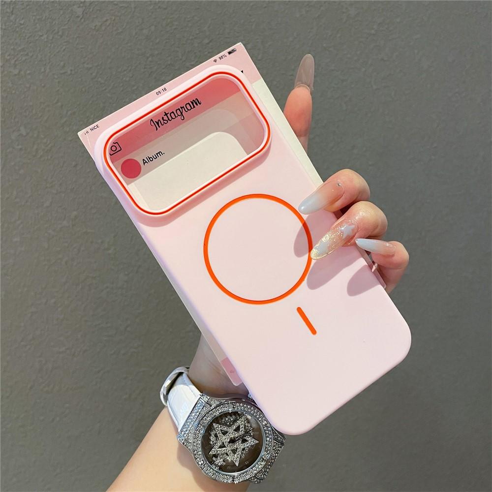 Obrázek produktu iPhone 17 Pro Magnetické Pouzdro Matné Silikonové Pouzdro Magsafe - Růžové