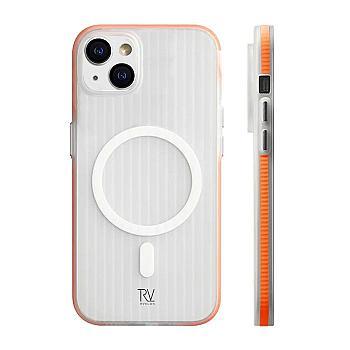 bild på iPhone 13/14 Mobilcover Korrugerad med Magsafe Rvelon - Orange